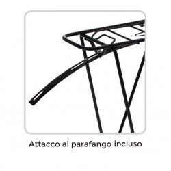 Steel rear 28 luggage rack in steel at mudguard  - 1 2