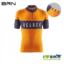 BRN VINTAGE Veloce jersey, short sleeves, yellow ochre BRN - 1