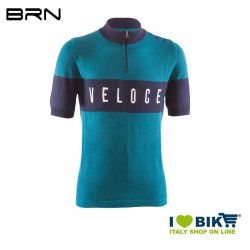 BRN VINTAGE Veloce jersey, short sleeves, Aquamarine, 2019 BRN - 1