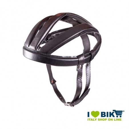 Cycling Helmet BRN VINTAGE Veloce, synthetic leather, one size, 60 cm, black BRN - 1