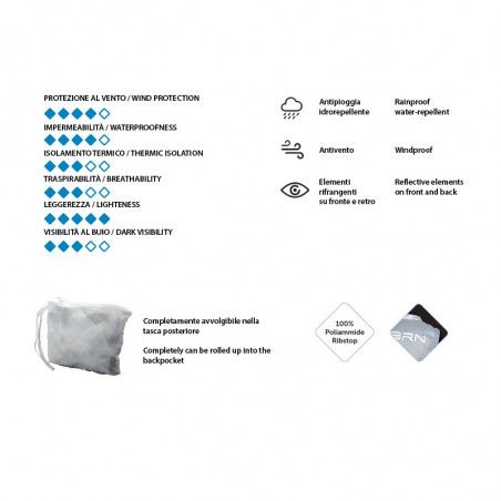 Giacca Antivento BRN Manica Lunga giallo fluo BRN - 3