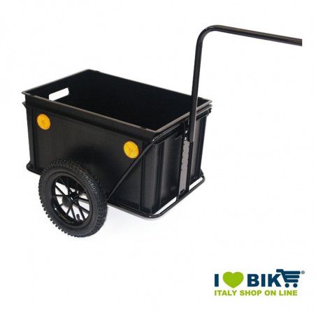 Roland Mini-Boy trailer, without cover, plastic, with towbar, black  - 1