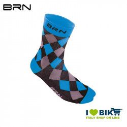 Sock Cycling BRN Chess, blue / black BRN - 1