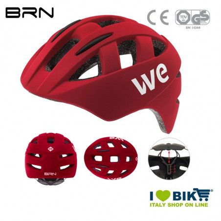 Casco BRN WE taglia unica, 54-58 cm, rosso opaco BRN - 1