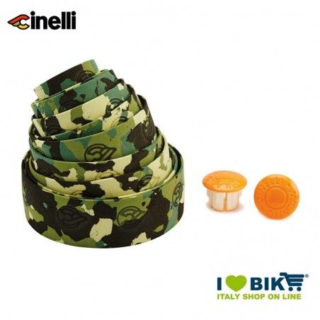 Handlebar tape Classic Eva Camouflage with fluo orange plugs  - 1