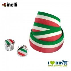 Handlebar tape Cinelli Classic Eva Flag with italian caps  - 1