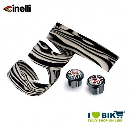 Nastro manubrio Classic Eva Zebra con tappi neri  - 1