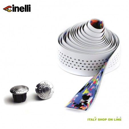 Nastro manubrio Caleido Multidensity bianco con tappi crystal  - 1