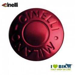 Handlebar caps in anodized aluminium, 2Pcs, Red  - 1