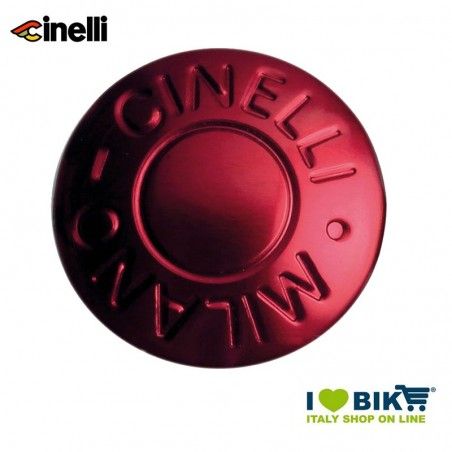 Handlebar caps in anodized aluminium, 2Pcs, Red  - 1