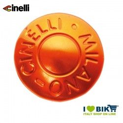 Handlebar caps in anodized aluminium, 2Pcs, Orange  - 1