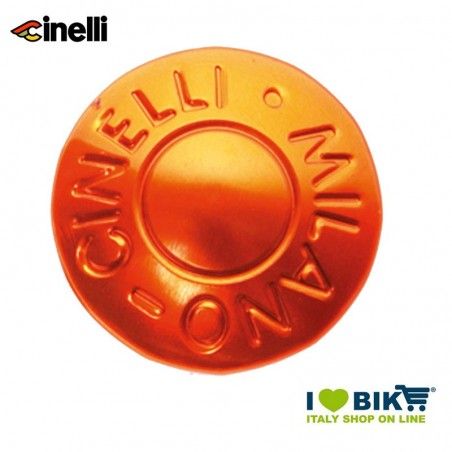 Tappi in alluminio anodizzato per nastri manubrio, 2Pz, Arancio  - 1