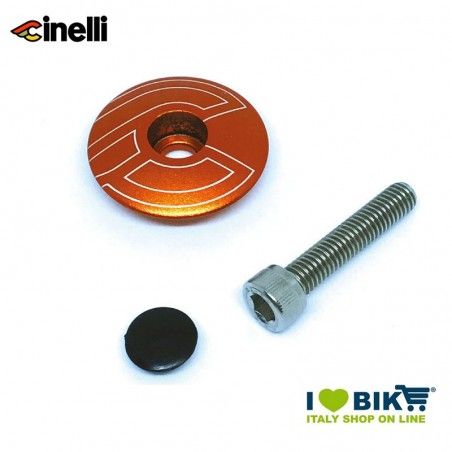 Tappi forcella 1 1/8 32mm in lega di alluminio, arancio  - 1