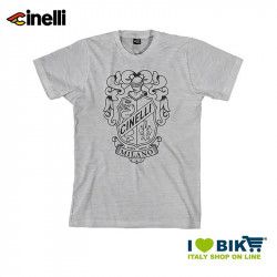 T-shirt Cinelli Crest, cotton, short sleeves, grey Cinelli - 1