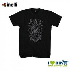 Maglietta Cinelli Crest maniche corte, in cotone, nera Cinelli - 1