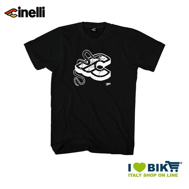Maglietta Cinelli Mike Giant, maniche corte, in cotone, nera Cinelli - 1