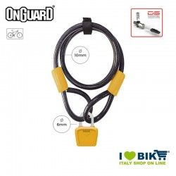 Padlock Cable 120cmx8mmx10mm OnGuard Neon Bull, Orange Fluo OnGuard - 1