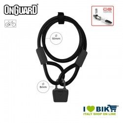 Padlock Cable 120cmx8mmx10mm OnGuard Neon Bull, Black OnGuard - 1