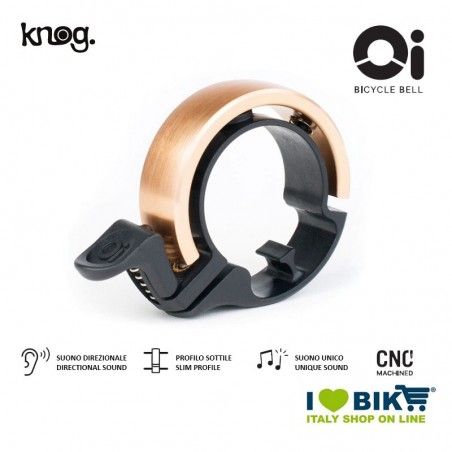 Campanello 25,4 - 31,8 mm, Knog Oi Classic, Oro Knog - 1