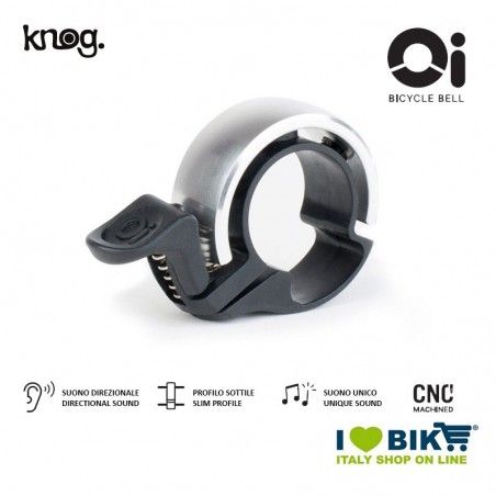 Campanello 22,2 mm, Knog Oi Classic, Argento Knog - 1