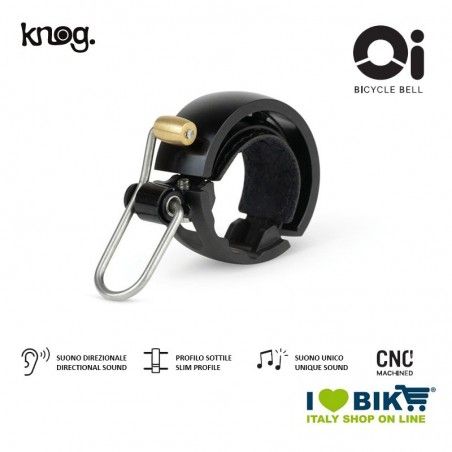Campanello 22,2 mm, Knog Oi Luxe, Nero opaco Knog - 1