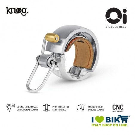 Campanello 22,2 mm, Knog Oi Luxe, Argento Knog - 1
