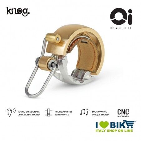 Campanello 22,2 mm, Knog Oi Luxe, Oro Knog - 1