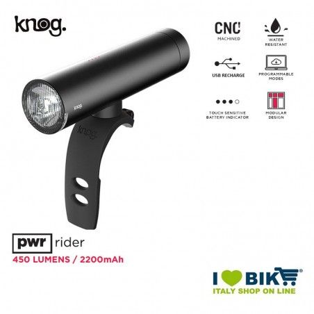 Fanale 450 LUMENS / 2200mAh PWR RIDER con ricarica usb Knog - 1