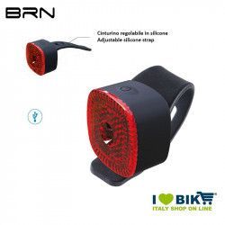 Rear light 1 red led 6 lumens, BRN Square, USB Recharge BRN - 1