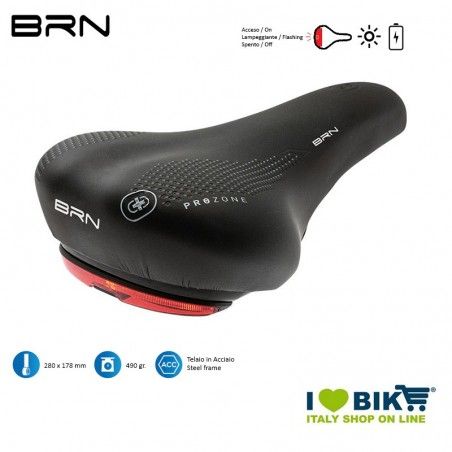 Saddle 280x178mm BRN Prozone with led, Man SMP - 1