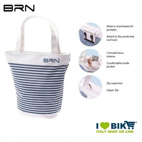 Bag Sunbag White with Blue stripes BRN - 1