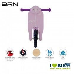 Bici senza pedali in legno BRN VOLA 50, rosa BRN - 1 2