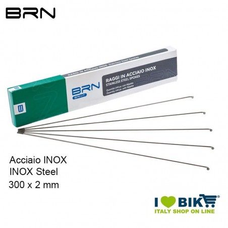 Raggi Acciaio Inox con nipples 300 x 2 mm, 144 Pz. BRN - 1