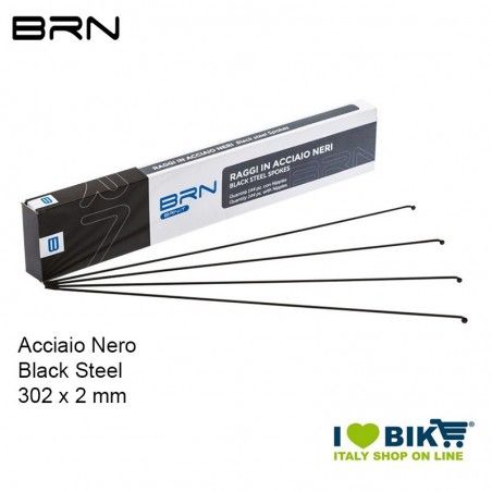 Black spokes with nipples 302 x 2 mm, 144 Pcs.  - 1