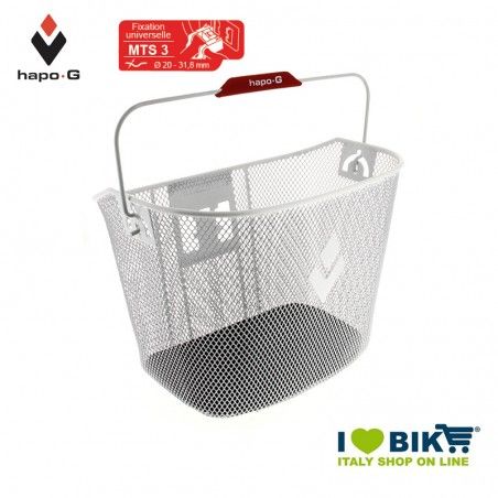 Front basket with quick attach release white Hapo-G - 1