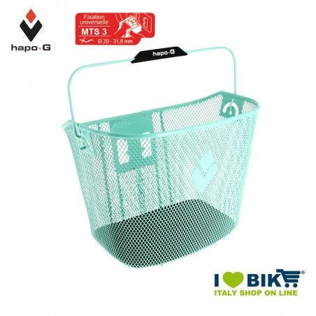 Front basket with quick attach release aquamarine Hapo-G - 1