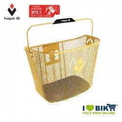 Front basket with quick attach release yellow Hapo-G - 1