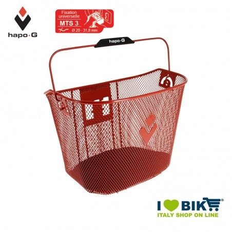 Front basket with quick attach release red Hapo-G - 1