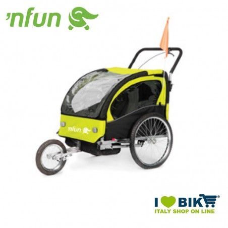 Carrellino porta bimbo jogging giallo lime e nero NFUN - 1