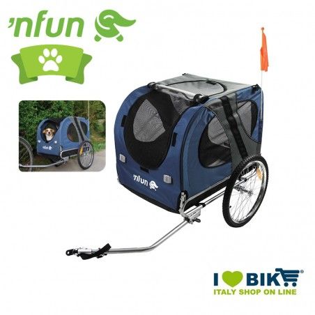 Carrellino porta animali max 40 kg blu/grigio NFUN - 1
