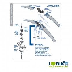 Front Mudguard 70x420 mm for shock-absorbing fork blu LaSalle - 1 2
