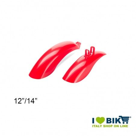 Plastic mudguards MTB 12"/14" for children Red  - 1