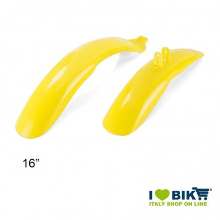 Plastic mudguards MTB 16" for children Yellow  - 1