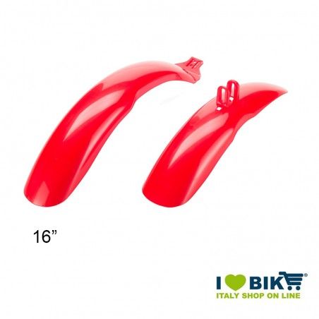 Plastic mudguards MTB 16" for children Red  - 1