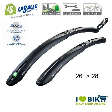 Parafanghi 26/28 anteriori e posteriori a sgancio rapido Nero LaSalle - 1