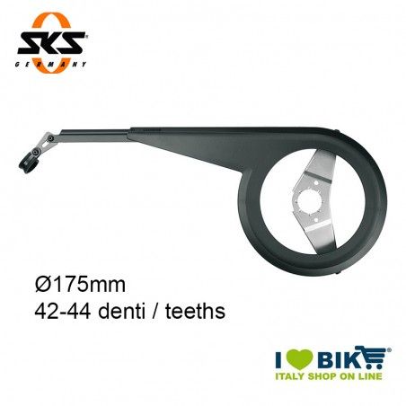 Chain guard 175mm 42-44 teeth plastic and aluminium SKS black SKS - 1