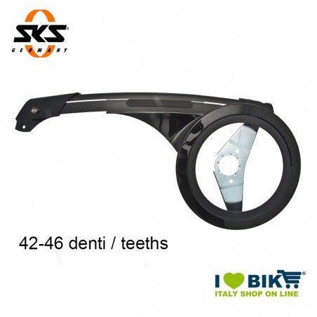 Carter 42-44 denti in plastica SKS per guarnitura singola Nero Lux SKS - 1