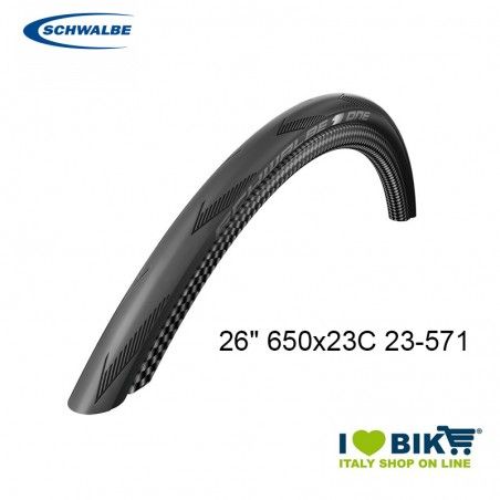Copertone Carrozzine Disabili 26" 650x23C 23-571 Lskin nero Schwalbe - 1