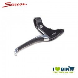 Pair MTB brake levers V-BRAKE 4 fingers with rubbers black silver aluminium SACCON - 1