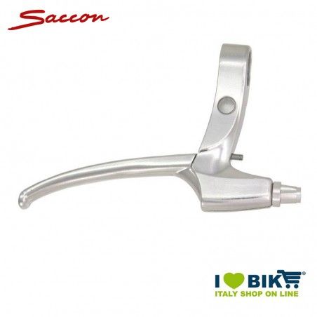 Coppia leve freno V-BRAKE 4 dita argento alluminio SACCON - 1